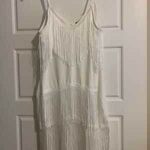 White fringe dress